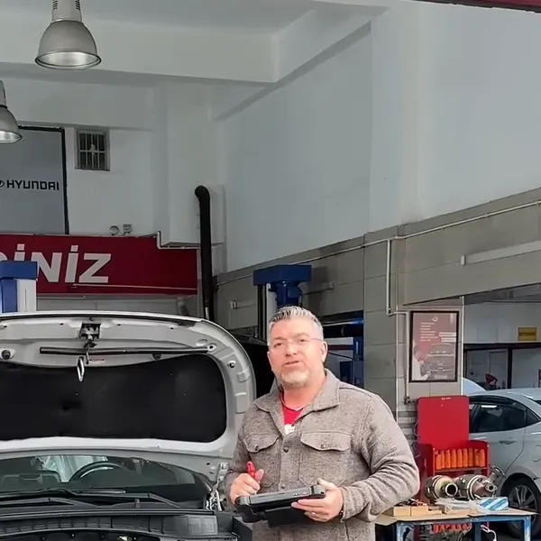 Servis girişinde bir Hyundai Tucson teslim alınırken